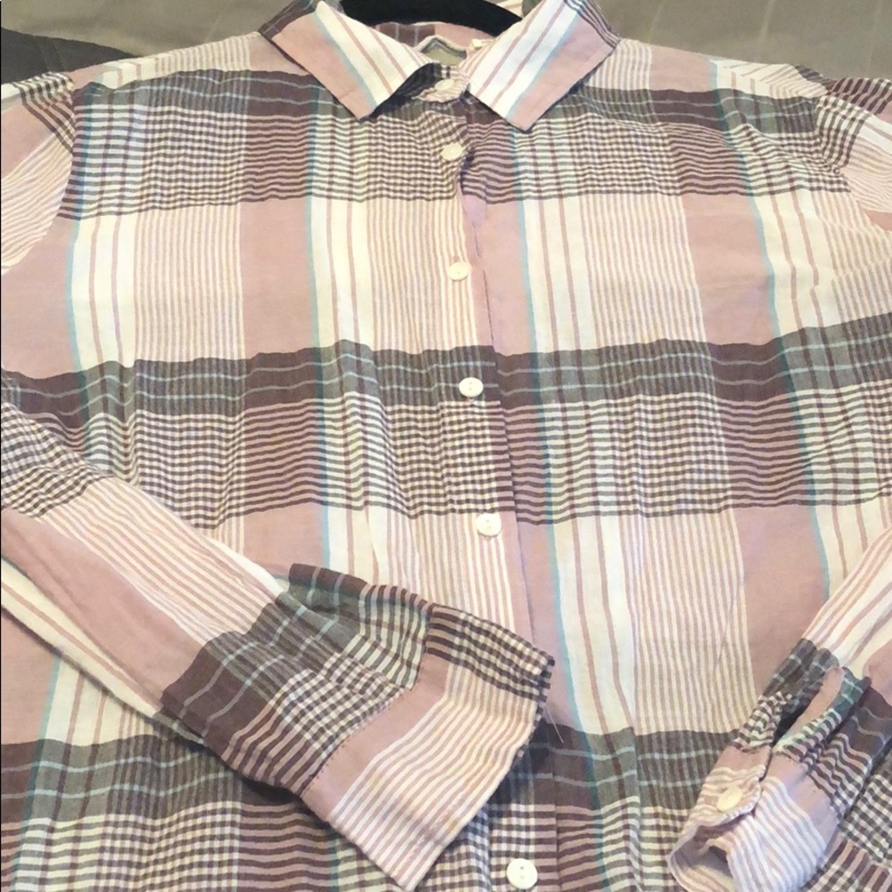 Purple plaid shirt